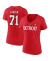Fanatics Women's  Dylan Larkin Red Detroit Red Wings Special Edition 2.0 Name And Number V-neck T-shi In Red