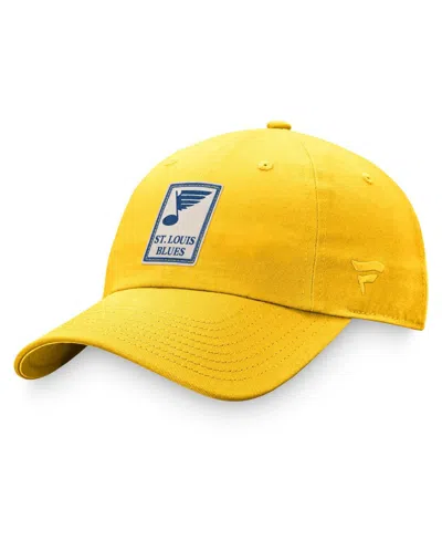 Fanatics Women's  Gold Distressed St. Louis Blues Heritage Vintage-like Adjustable Hat