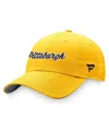 Fanatics Women's  Gold Pittsburgh Penguins Breakaway Adjustable Hat In Gold