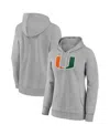 Fanatics Women's  Gray Miami Hurricanes Evergreen Pullover Hoodie In Gray