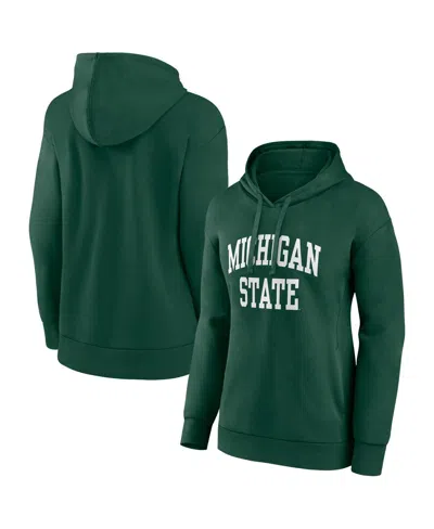 Fanatics Women's  Green Michigan State Spartans Basic Arch Pullover Hoodie