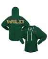 Fanatics Women's  Green Minnesota Wild Jersey Lace-up V-neck Long Sleeve Hoodie T-shirt In Green