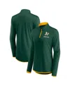 Fanatics Women's  Green Oakland Athletics Worth The Drive Quarter-zip Jacket In Green