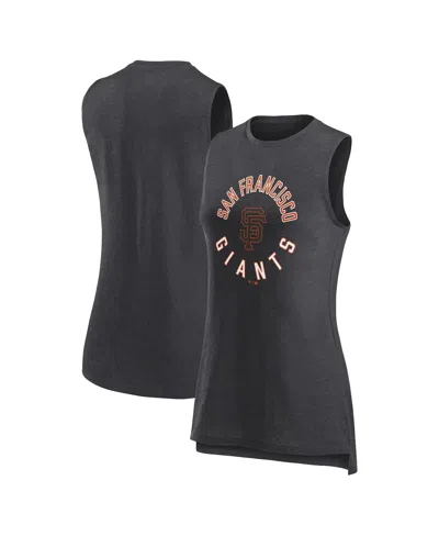 Fanatics Women's  Heather Charcoal San Francisco Giants What Goes Around Tank Top