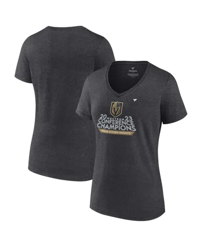 Fanatics Women's  Heather Charcoal Vegas Golden Knights 2023 Nhl Western Conference Champs Locker Roo