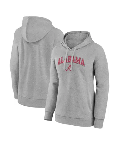 Fanatics Women's  Heather Gray Alabama Crimson Tide Evergreen Campus Pullover Hoodie