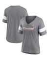 Fanatics Women's  Heather Gray Philadelphia Eagles Super Bowl Lvii Raise The Bar Tri-blend Half-sleev In Heather Gray