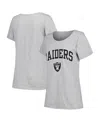 Fanatics Branded Heather Gray Las Vegas Raiders Plus Size Arch Over Logo T-shirt In Heather Gray