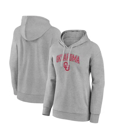 Fanatics Women's  Heather Gray Oklahoma Sooners Evergreen Campus Pullover Hoodie