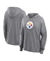 Fanatics Women's  Heather Gray Pittsburgh Steelers Cozy Primary Pullover Hoodie In Heather Gray
