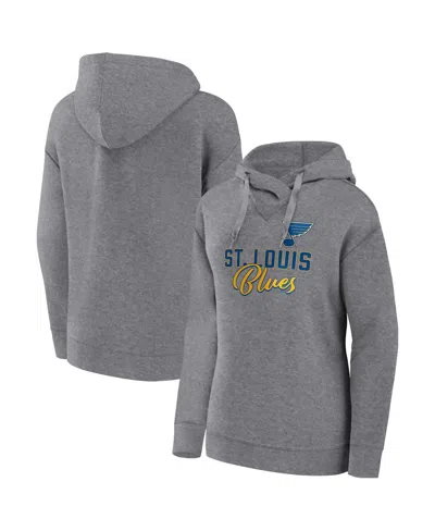 Fanatics Branded Heather Gray St. Louis Blues Script Favorite Pullover Hoodie