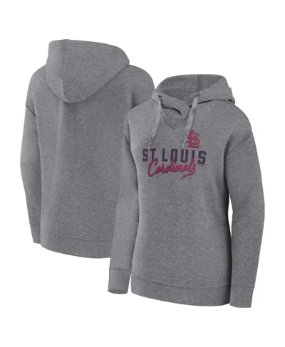 Fanatics Women's  Heather Gray St. Louis Cardinals Script Favorite Pullover Hoodie