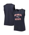 Fanatics Women's  Heather Navy New England Patriots Plus Size Tank Top In Heather Navy