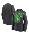 Fanatics Branded Heathered Charcoal Oregon Ducks Jump Distribution Pullover Sweatshirt In Heathered Charcoal