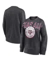 Fanatics Women's  Heathered Charcoal Distressed Texas A&m Aggies Jump Distribution Pullover Sweatshir In Heathered Charcoal
