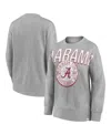 Fanatics Women's  Heathered Gray Alabama Crimson Tide Jump Distribution Pullover Sweatshirt In Heathered Gray