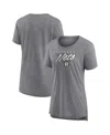 Fanatics Women's  Heathered Gray Brooklyn Nets True Classics Tri-blend T-shirt In Heathered Gray