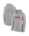 Fanatics Branded Heather Gray Cleveland Browns Iconic Cotton Fleece Checklist Pullover Hoodie In Heathered Gray