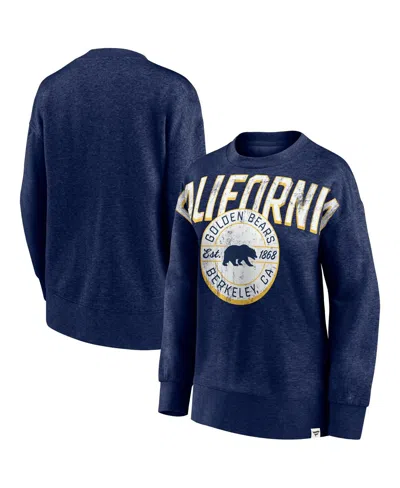 Fanatics Women's  Heathered Navy Cal Bears Jump Distribution Pullover Sweatshirt