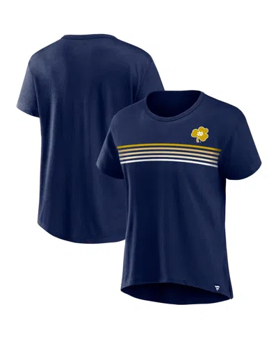 Fanatics Women's  Heathered Navy Notre Dame Fighting Irish Tie Breaker T-shirt