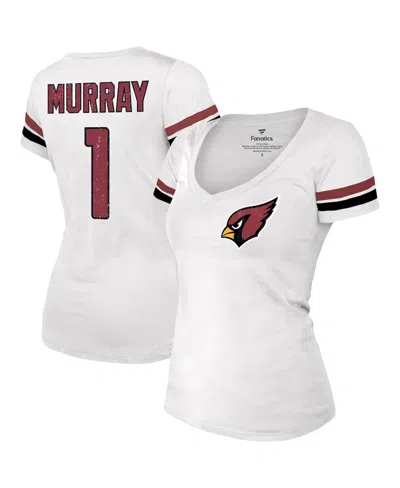 Fanatics Women's  Kyler Murray White Distressed Arizona Cardinals Fashion Player Name And Number V-ne