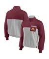 Fanatics Women's  Maroon, Heathered Gray Minnesota Golden Gophers Sideline To Sideline Colorblock Qua In Maroon,heathered Gray