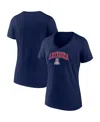 Fanatics Women's  Navy Gonzaga Bulldogs Evergreen Campus V-neck T-shirt In Navy