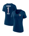 Fanatics Women's  Navy Chicago Bears Plus Size Mother's Day #1 Mom V-neck T-shirt In Blue