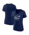 Fanatics Women's  Navy Dallas Cowboys Back Home Again V-neck T-shirt In Navy