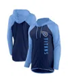 Fanatics Women's  Navy, Light Blue Tennessee Titans Forever Fan Full-zip Hoodie In Navy,light Blue