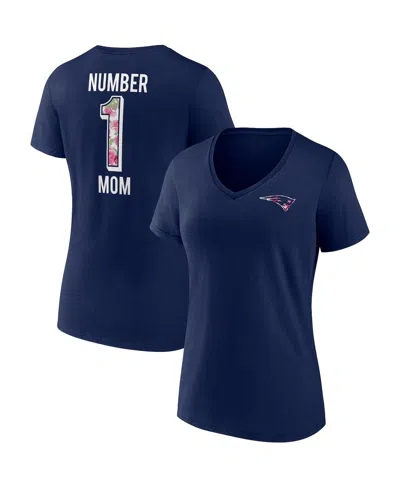 Fanatics Women's  Navy New England Patriots Team Mother's Day V-neck T-shirt In Blue
