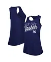 Fanatics Women's  Navy New York Yankees Simplicity Swing Racerback Scoop Neck Tank Top In Navy