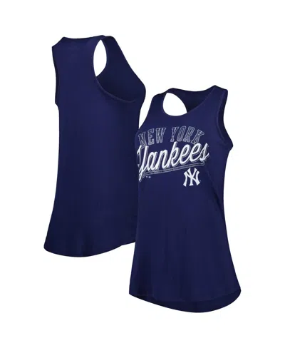 Fanatics Women's  Navy New York Yankees Simplicity Swing Racerback Scoop Neck Tank Top