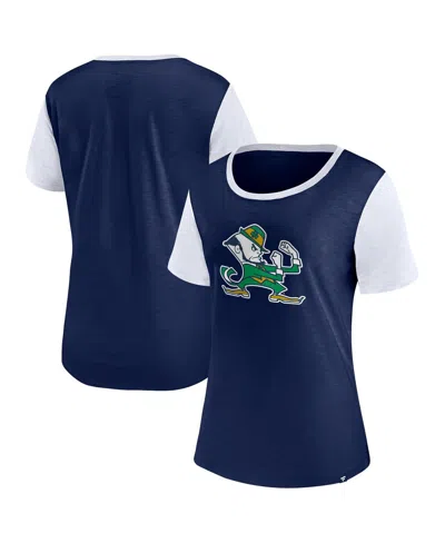 Fanatics Women's  Navy Notre Dame Fighting Irish Carver T-shirt