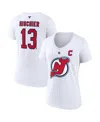 Fanatics Branded Nico Hischier White New Jersey Devils Special Edition 2.0 Name & Number V-neck T-sh In White
