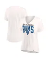 Fanatics Women's  Oatmeal Los Angeles Rams Motivating Force V-neck T-shirt In Oatmeal