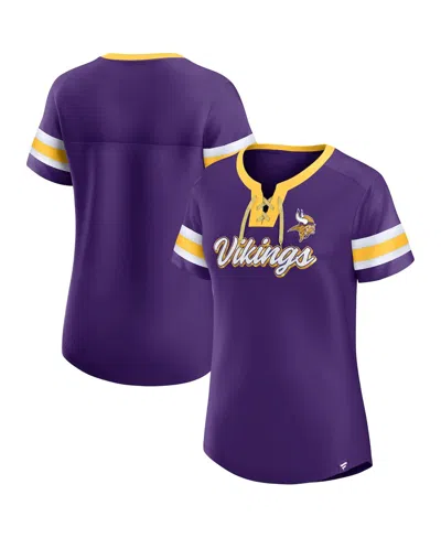 Fanatics Branded Purple Minnesota Vikings Original State Lace-up T-shirt