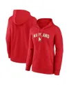 Fanatics Women's  Red Maryland Terrapins Evergreen Campus Pullover Hoodie In Red