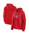 Fanatics Women's  Red Washington Nationals Perfect Play Raglan Pullover Hoodie In Red