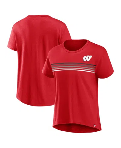 Fanatics Branded Red Wisconsin Badgers Tie Breaker T-shirt