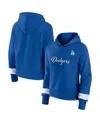 Fanatics Women's  Royal Los Angeles Dodgers Over Under Pullover Hoodie In Royal