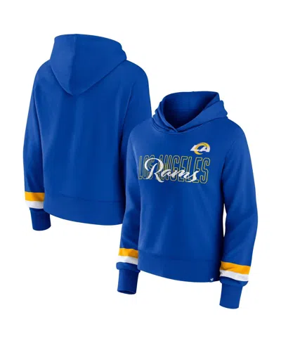 Fanatics Women's  Royal Los Angeles Rams Over Under Pullover Hoodie