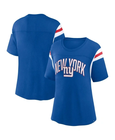 Fanatics Women's  Royal New York Giants Earned Stripes T-shirt