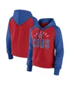 Fanatics Women's  Royal, Red Chicago Cubs Pop Fly Pullover Hoodie In Royal,red