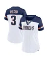 Fanatics Women's  Russell Wilson White Denver Broncos Athena Name And Number V-neck Top In White
