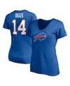 Fanatics Women's  Stefon Diggs Royal Buffalo Bills Player Icon Name And Number V-neck T-shirt In Royal