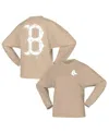 Fanatics Women's  Tan Boston Red Sox Branded Fleece Pullover Sweatshirt In Tan