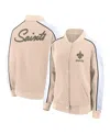 Fanatics Women's  Tan New Orleans Saints Lounge Full-snap Varsity Jacket In Tan
