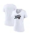 Fanatics Women's  White Denver Nuggets 2023 Western Conference Champions Locker Room Plus Size V-neck In White