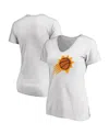 Fanatics Women's  White Phoenix Suns Primary Logo Team V-neck T-shirt In White